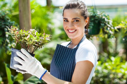 Composting and mulching operations at a local processing site